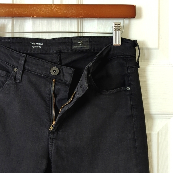 AG Adriano Goldschmied The Prima Mid Rise Cigarette Leg Skinny Jeans Black 26 - Picture 7 of 15